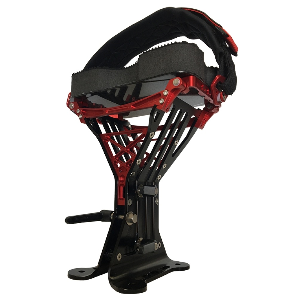 A red and black Sky Ski evolution bones seat tower.